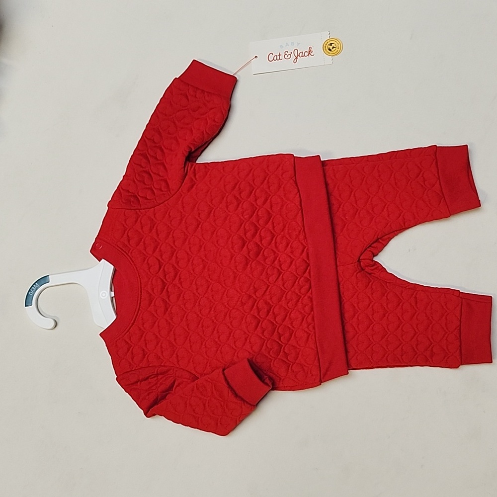 Polyester Cat and Jack Red baby set